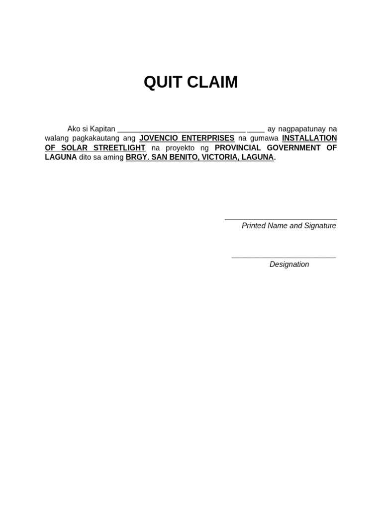 Quit Claim | PDF