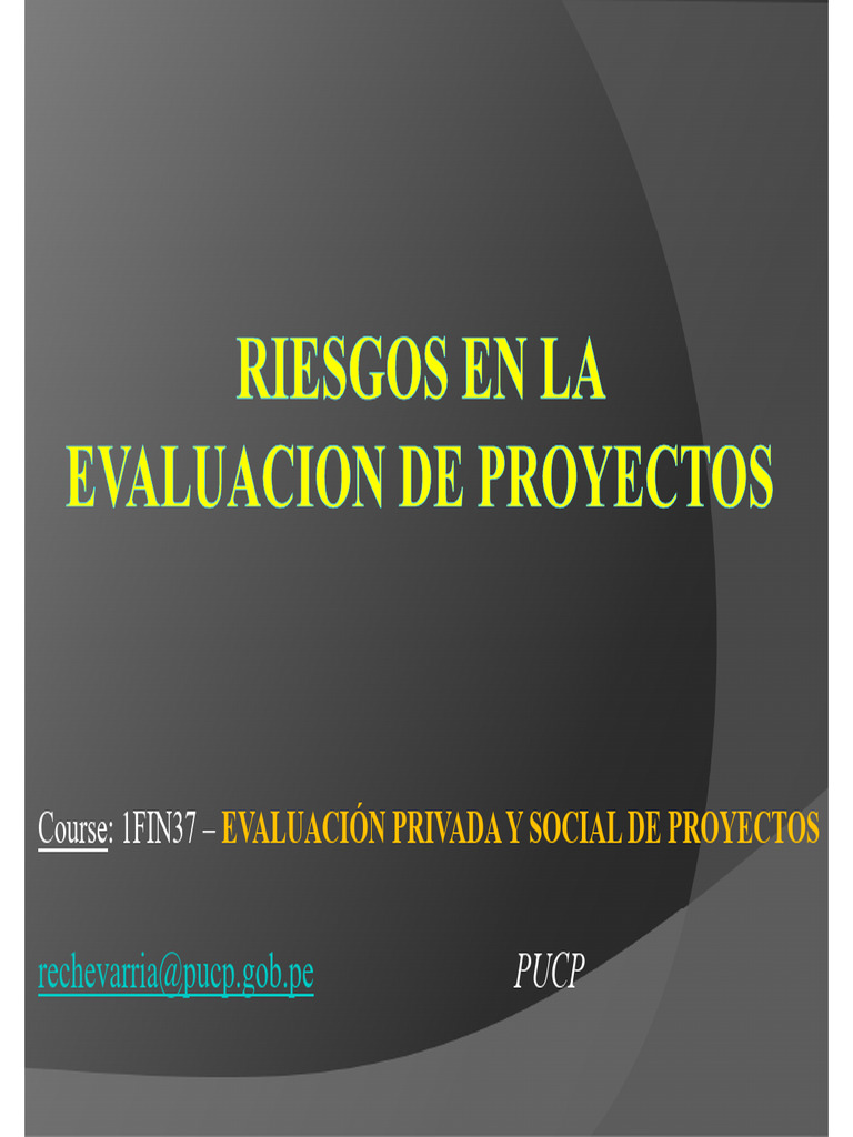 Análisis de Riesgos en Proyectos APP | PDF | Riesgo | Incertidumbre