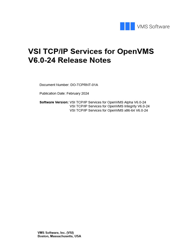 X86VMS Tcpip V0600 24 1 Rnotes | PDF | File Transfer Protocol | Secure ...