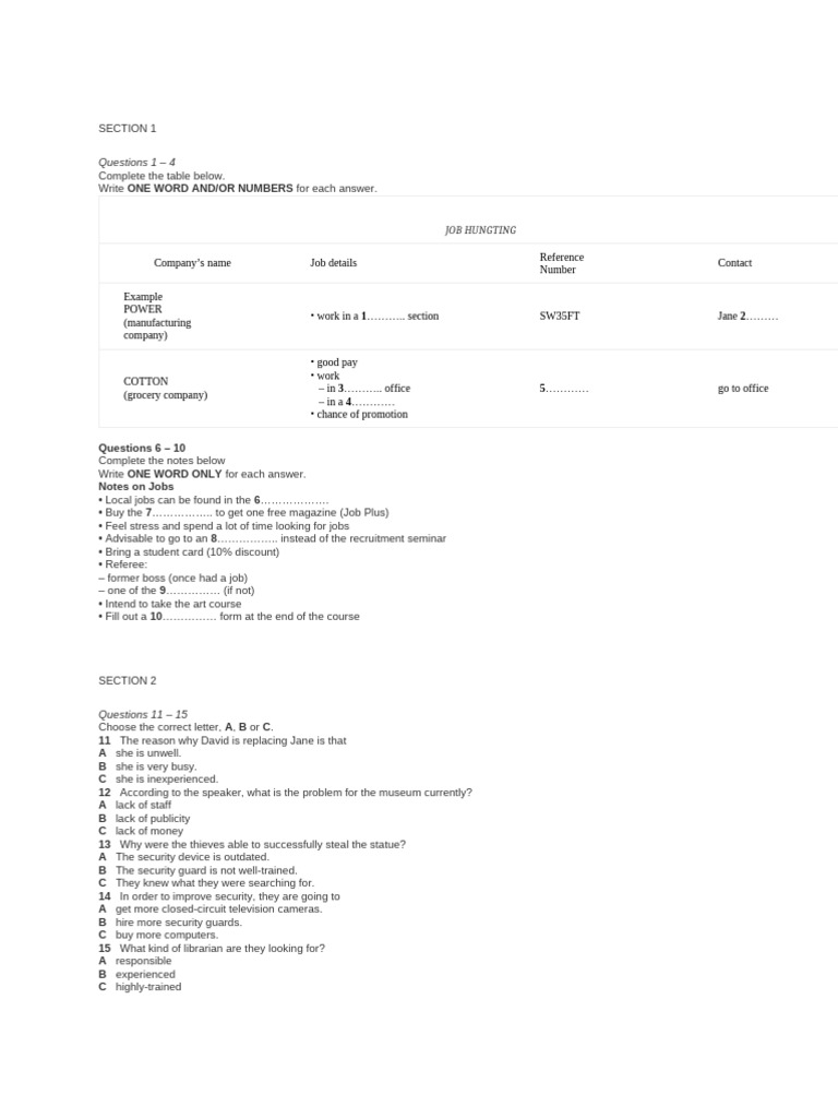 IELTS Listening Practice Guide | PDF | Hospital | Patient