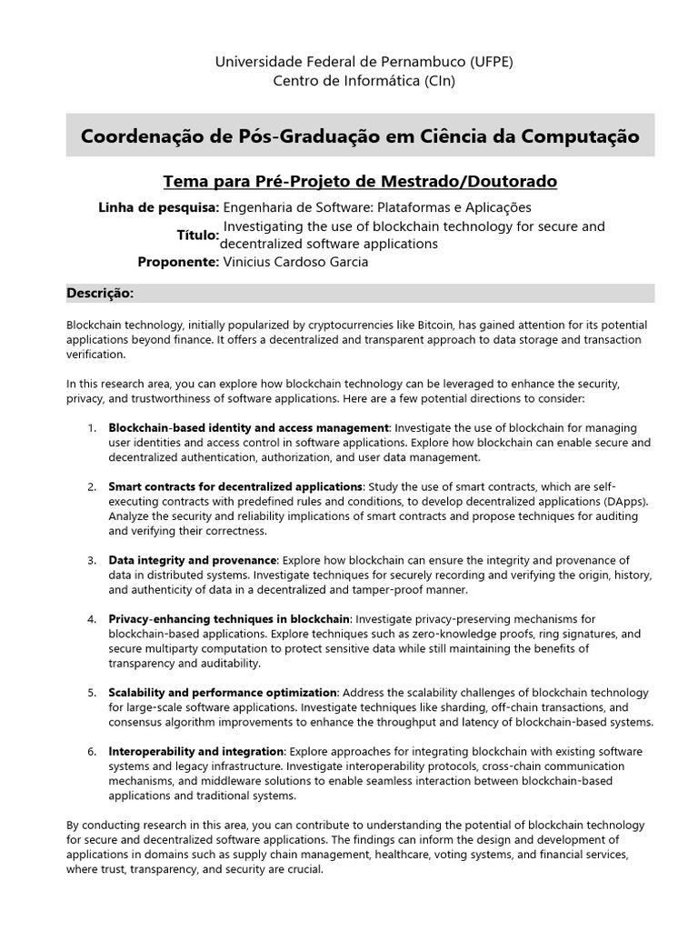 2023 1 VCG Tema Doutorado en | PDF | Information Technology ...