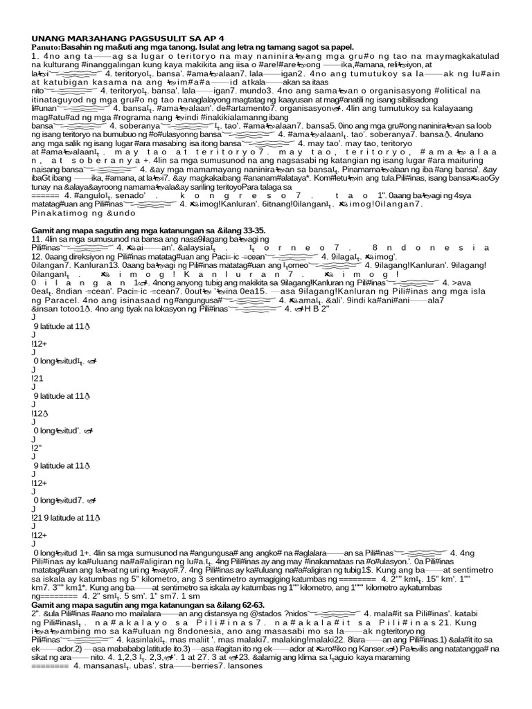AP 4 1st Periodical Test | PDF