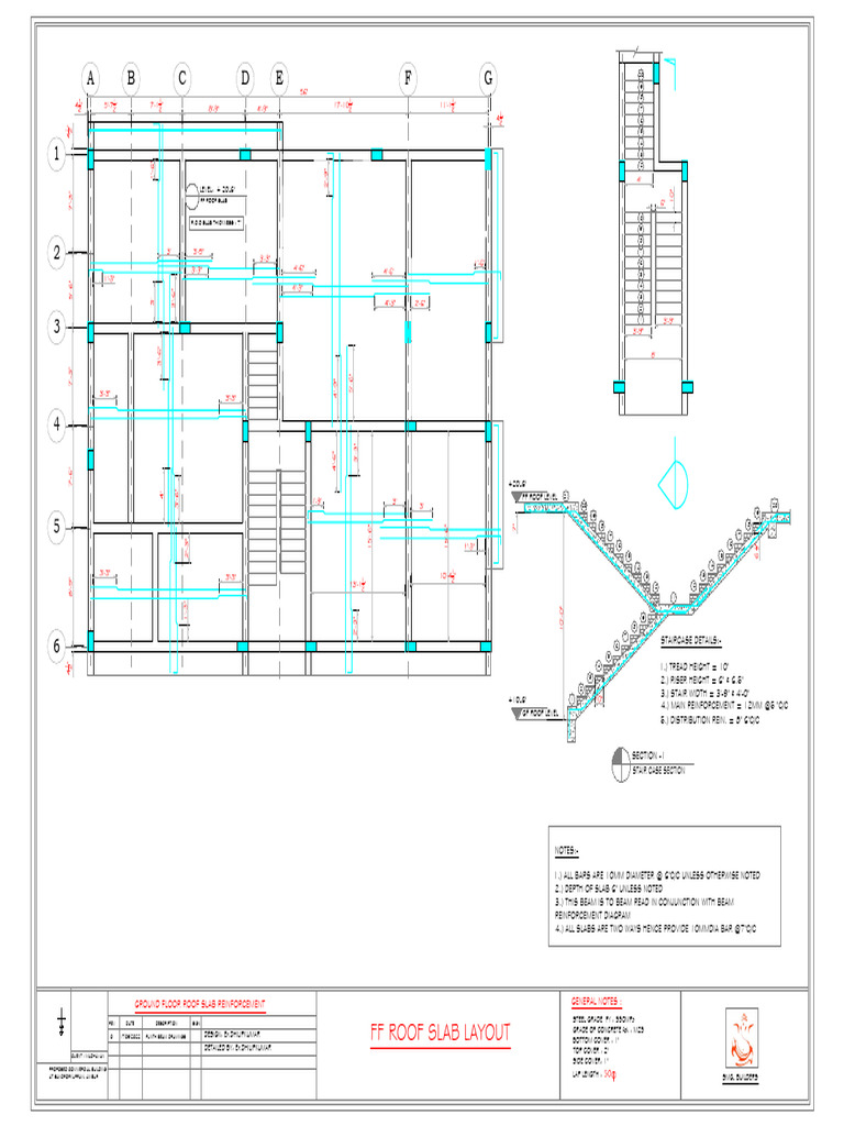Structrual Roof First Floor | PDF | Stairs | Architectural Design