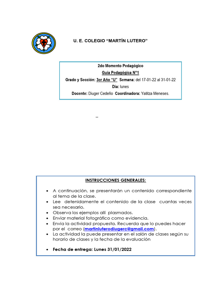1 GHC 3er Año | PDF | Venezuela