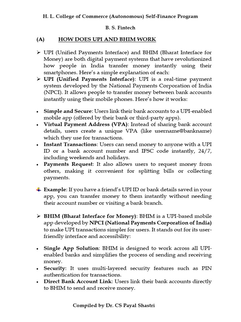 UPI and BHIM: Revolutionizing Payments | PDF | Banks | Service Industries