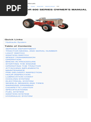 Ford 600 & 800 Series Tractor Operator's Manual – Covers 620, 630, 640 & More | Reprint 2 thumbnail image