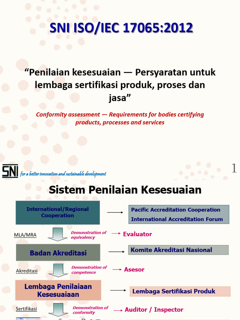 SNI ISO/IEC 17065:2012 untuk Sertifikasi | PDF