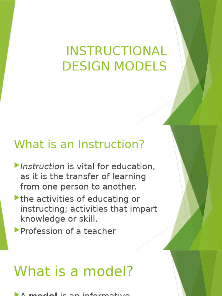 Overview of Instructional Design Models | PDF | Instructional Design ...