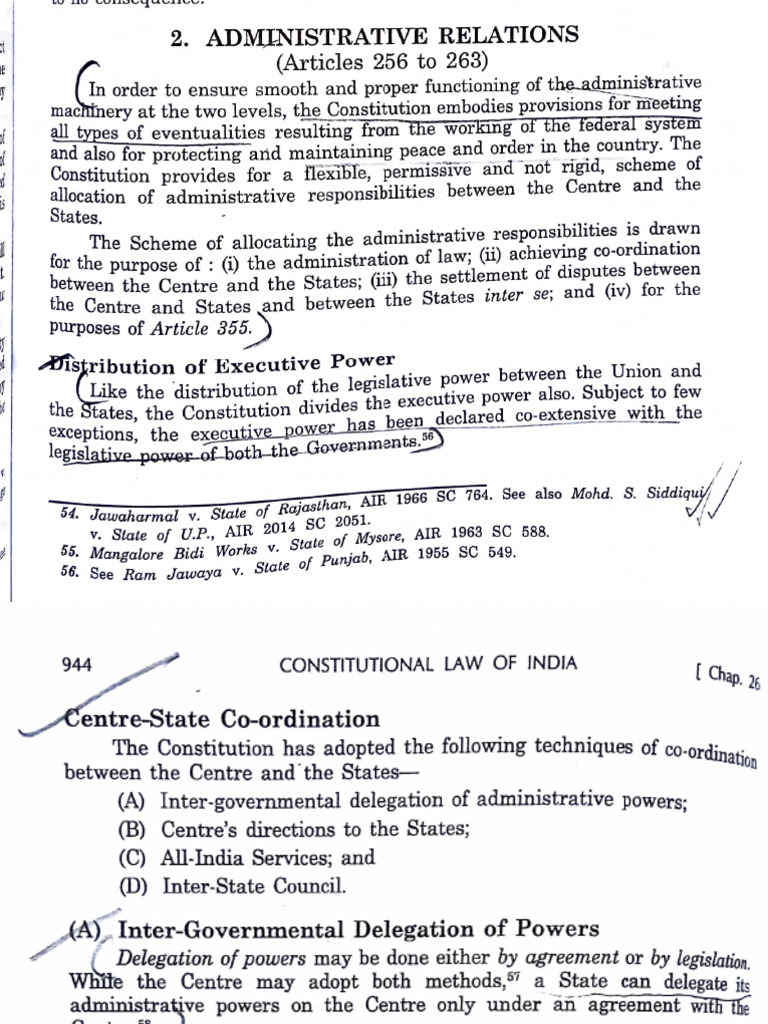 Centre-State Administrative Relations | PDF | Government Of India ...