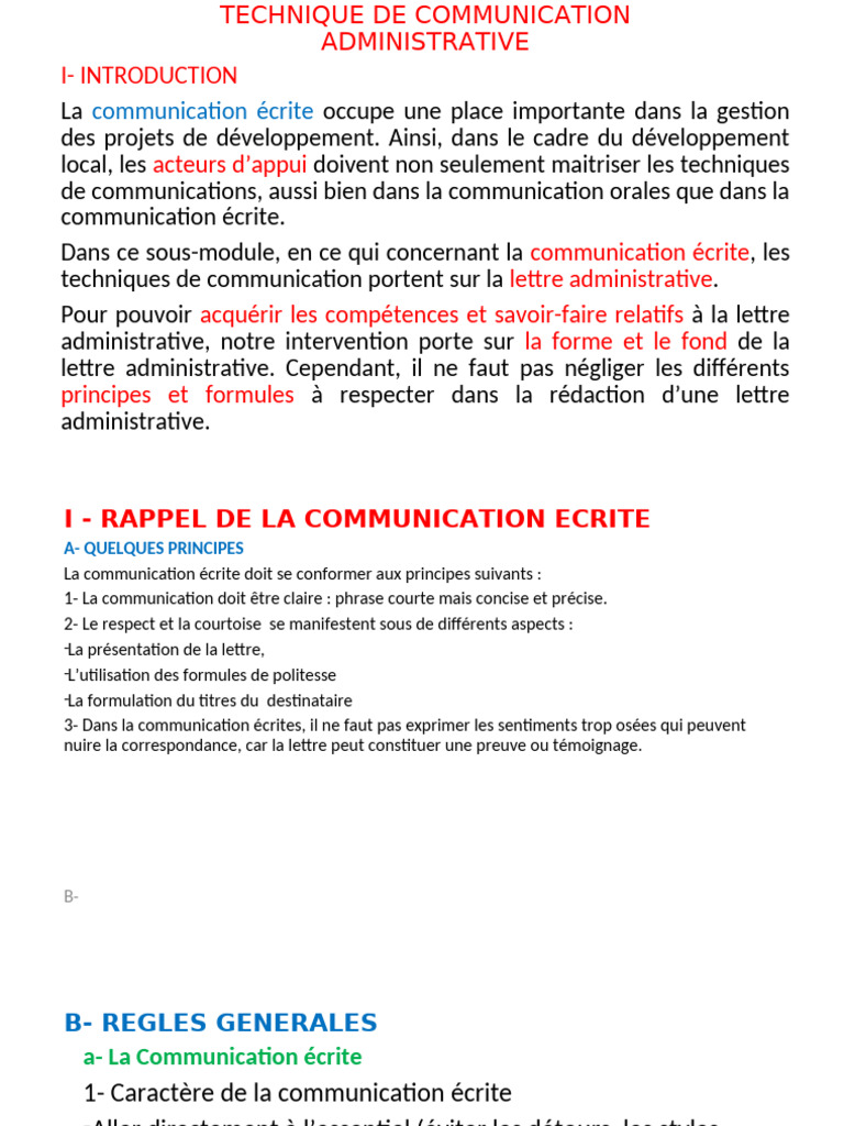 Techniques de Rédaction Administrative | PDF | la communication