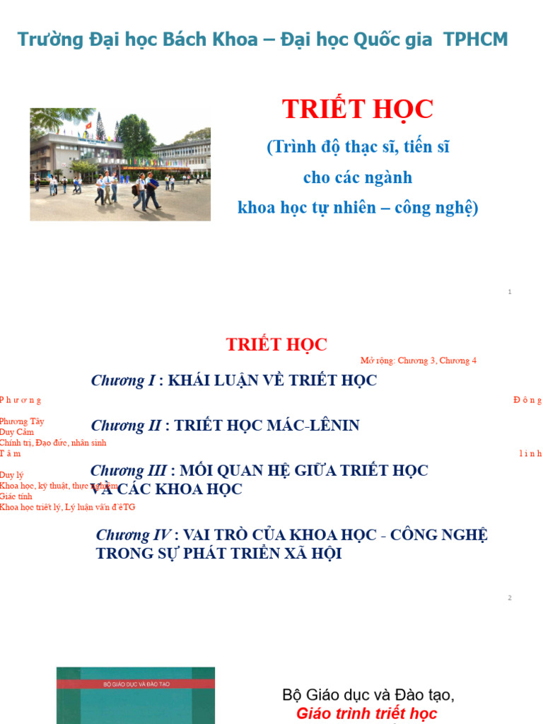 Chuong 1 - KHAI LUAN VE TRIET HOC | PDF