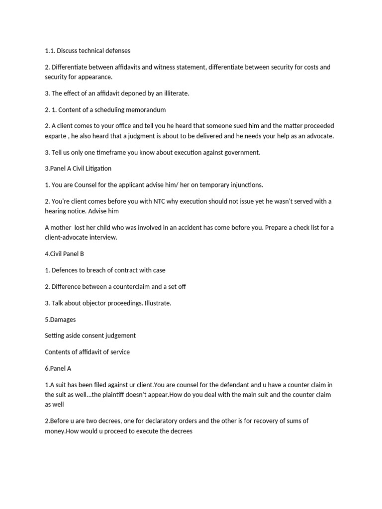 Civil Litigation Procedures and Defenses | PDF | Lawsuit | Summons