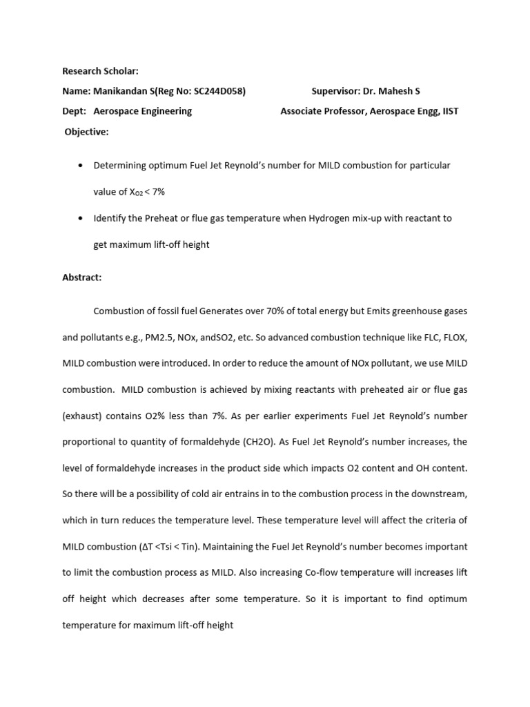 Final research proposal pdf combustion process engineering