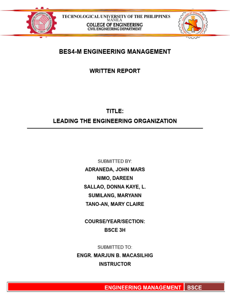Effective Leadership in Engineering Management | PDF | Leadership ...