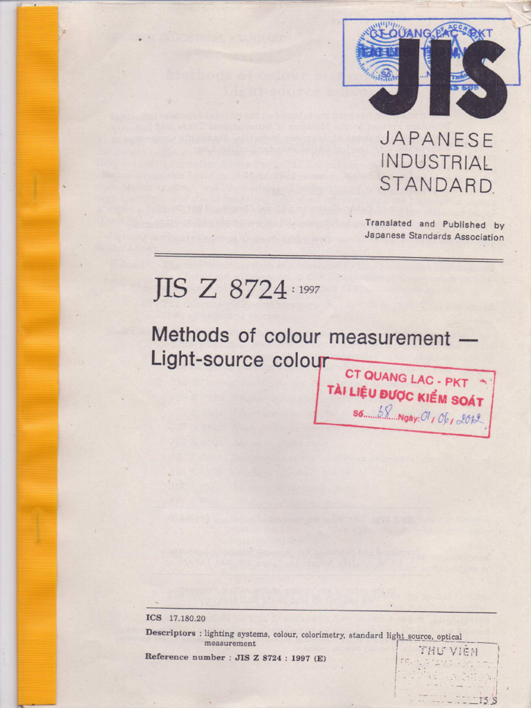 Jis Z 8724 - 1997 | PDF