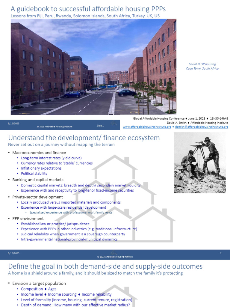 Affordable Housing PPP Guidebook | PDF | Public–Private Partnership ...