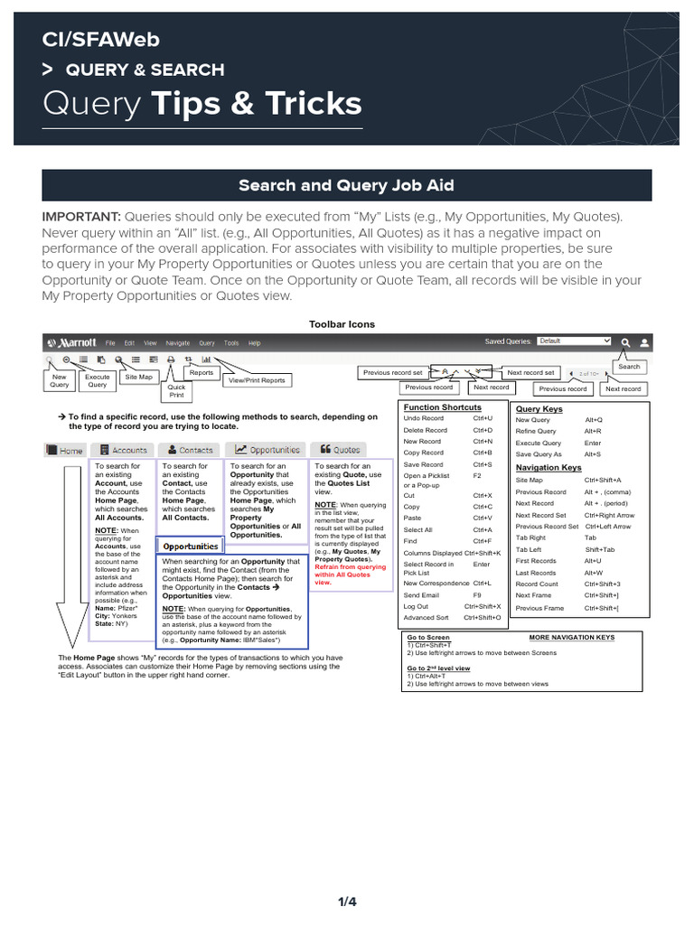 Tips & Tricks: Query | PDF | Software Engineering | Computer Programming