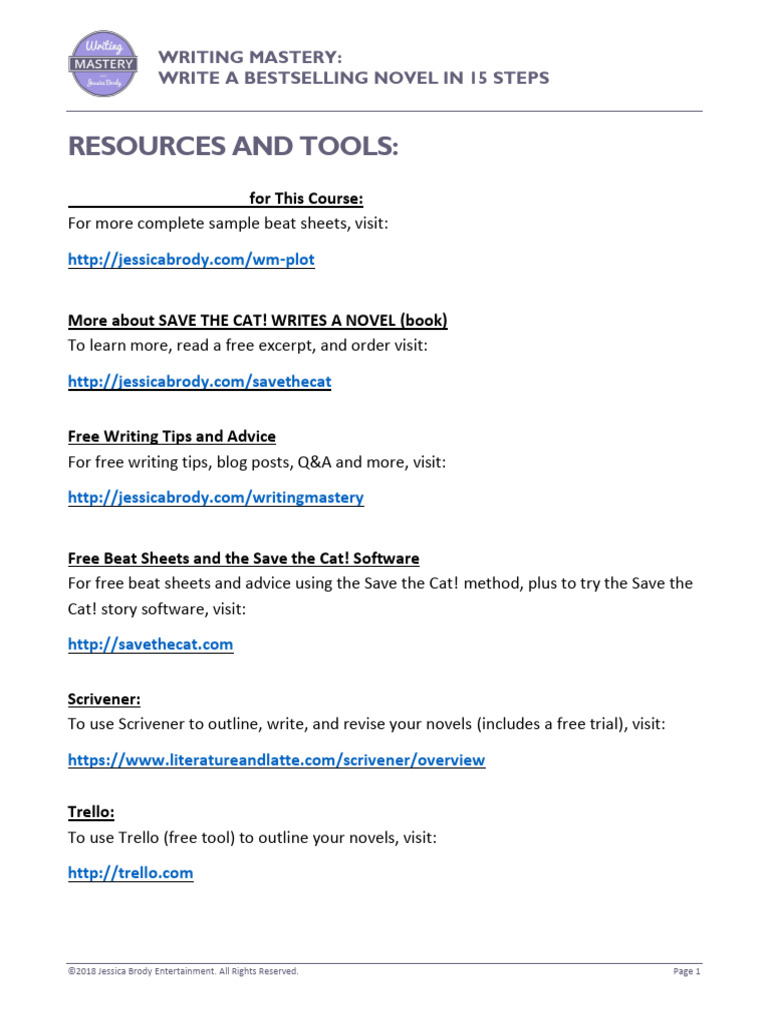 Write a Bestselling Novel in 15 Steps | PDF