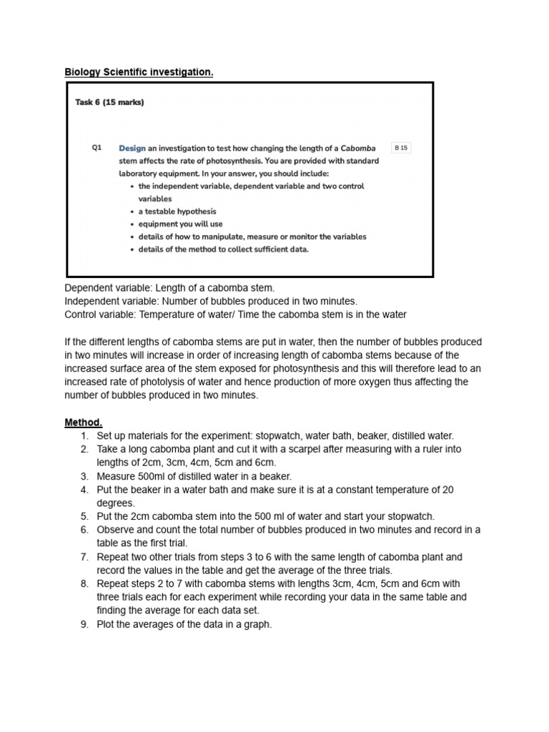 Effects of Variables on Plant Growth | PDF | Pulse | Water