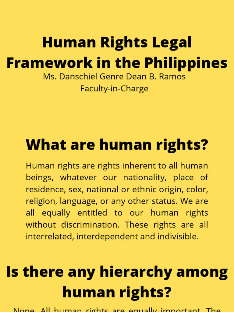 Human Rights Framework in the Philippines | PDF | Human Rights | Rights