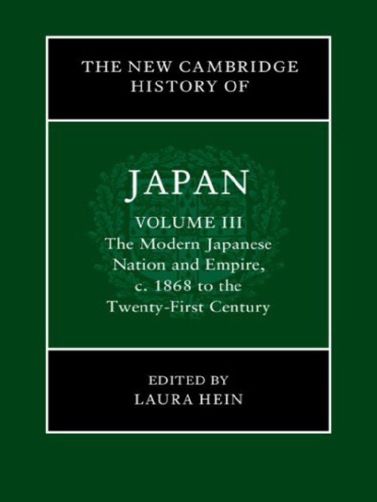 The New Cambridge History of Japan Volume 3, The Modern Japanese Nation ...