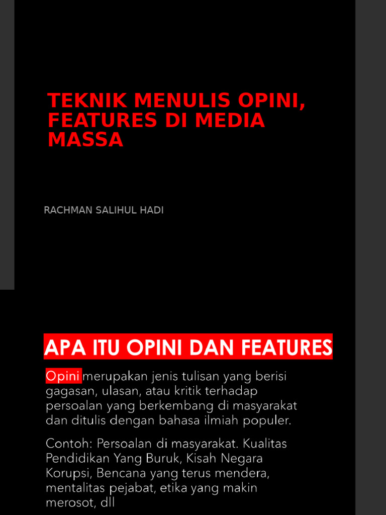 Teknik Menulis Opini Efektif | PDF