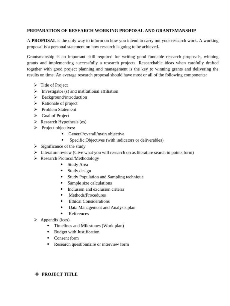Res 2013 RESEARCH WORKING PROPOSAL | PDF | Sample Size Determination ...