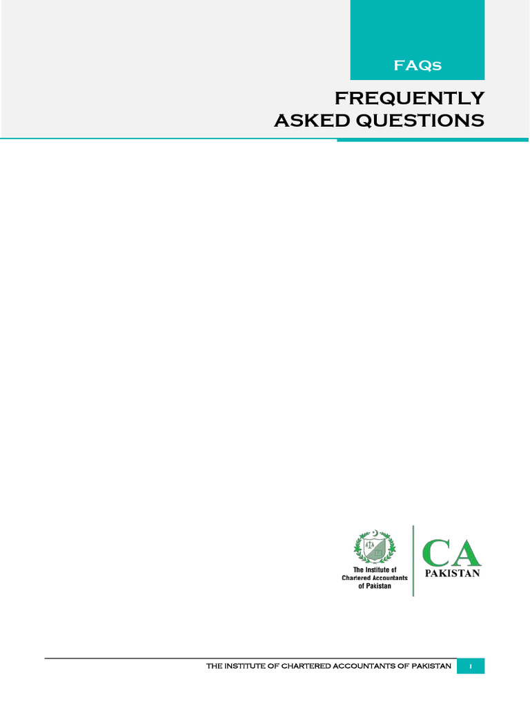 ICAP FAQs: Registration & Curriculum Guide | PDF | Accountant | Accounting