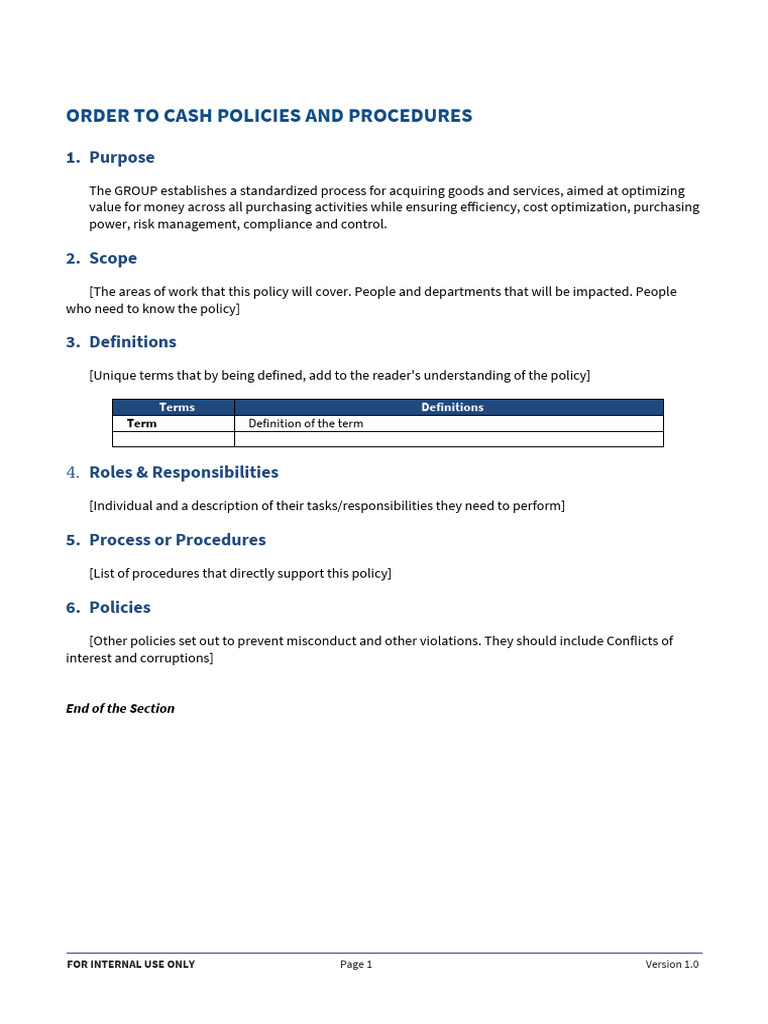 Standard Policy Format | PDF