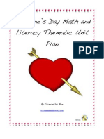 Sample From Valentines Day Math and Literacy Thematic Unit Plan