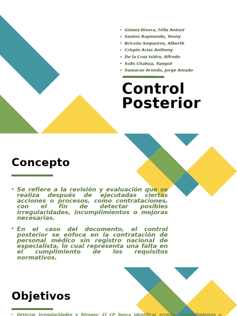 Control Posterior | PDF | Hospital | Responsabilidad