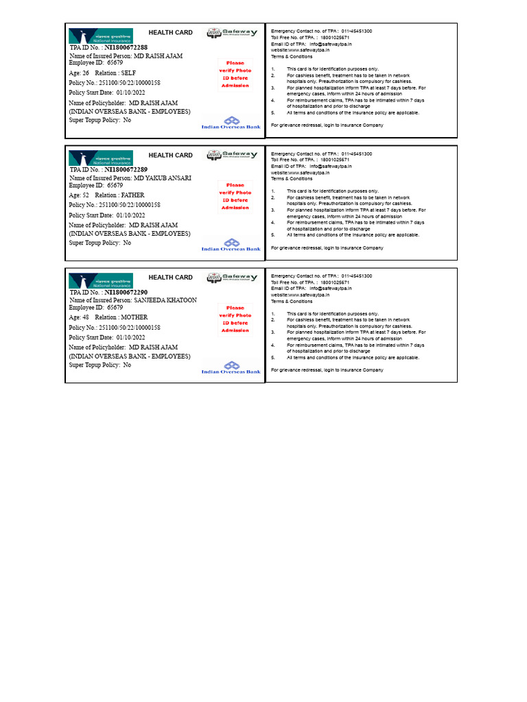 Card | PDF | Insurance | Access Control