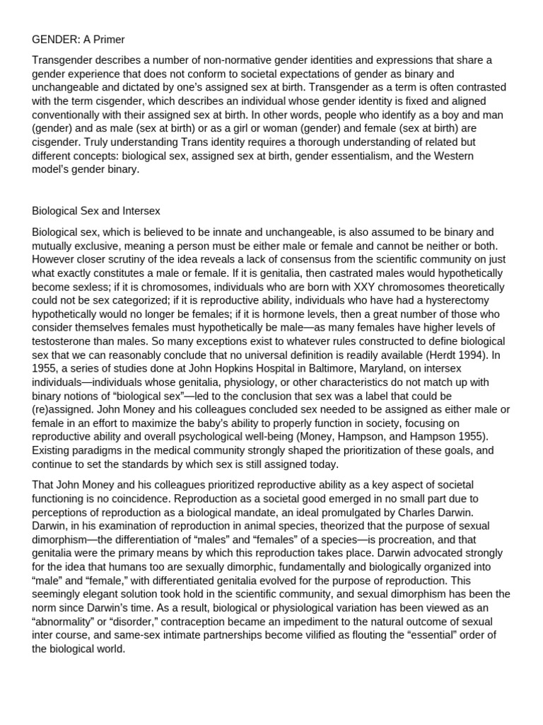 Understanding Transgender and Gender Identity | PDF | Gender | Gender ...