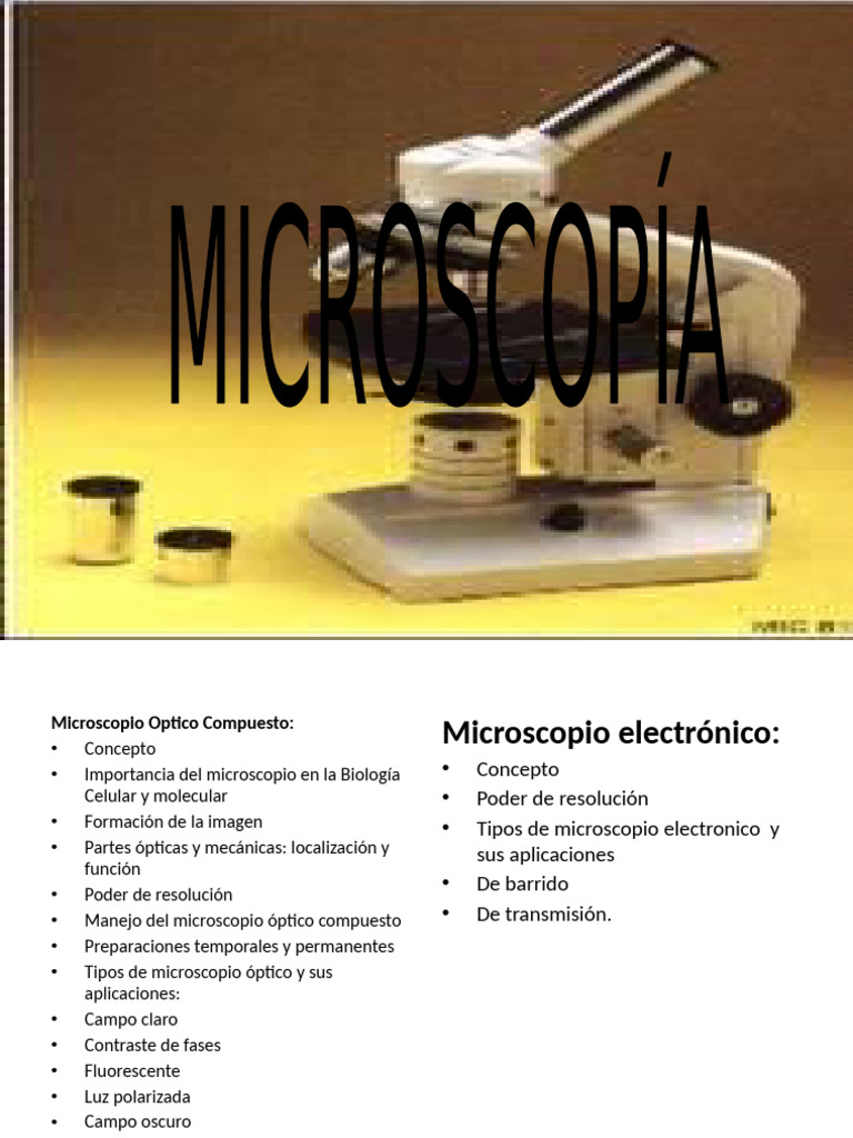Microscopía | PDF | Óptica | Ligero