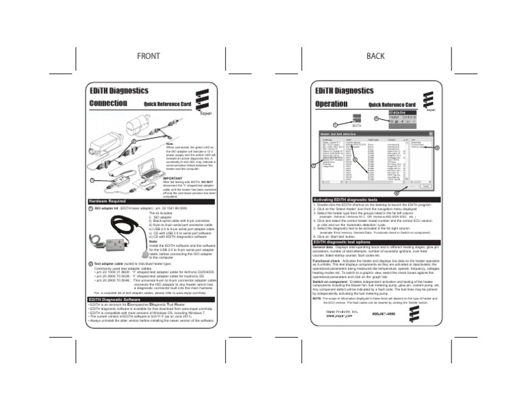 EDiTH Quick Reference Card 07-2011 | PDF | Usb | Icon (Computing)