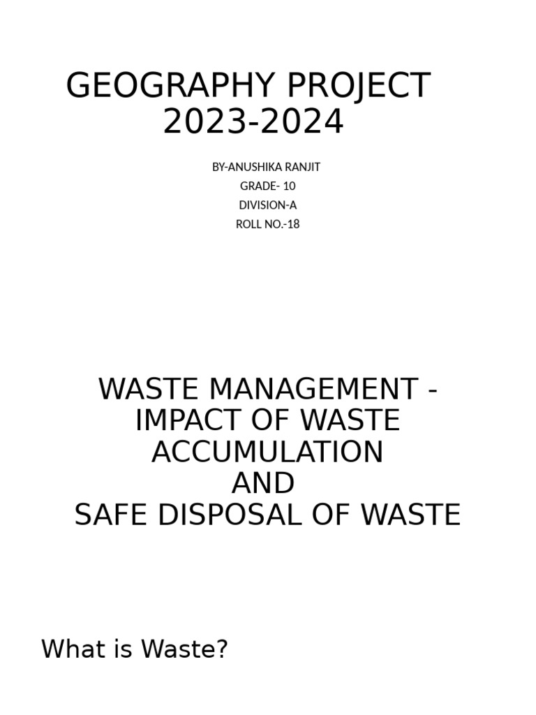 Geography Project | PDF
