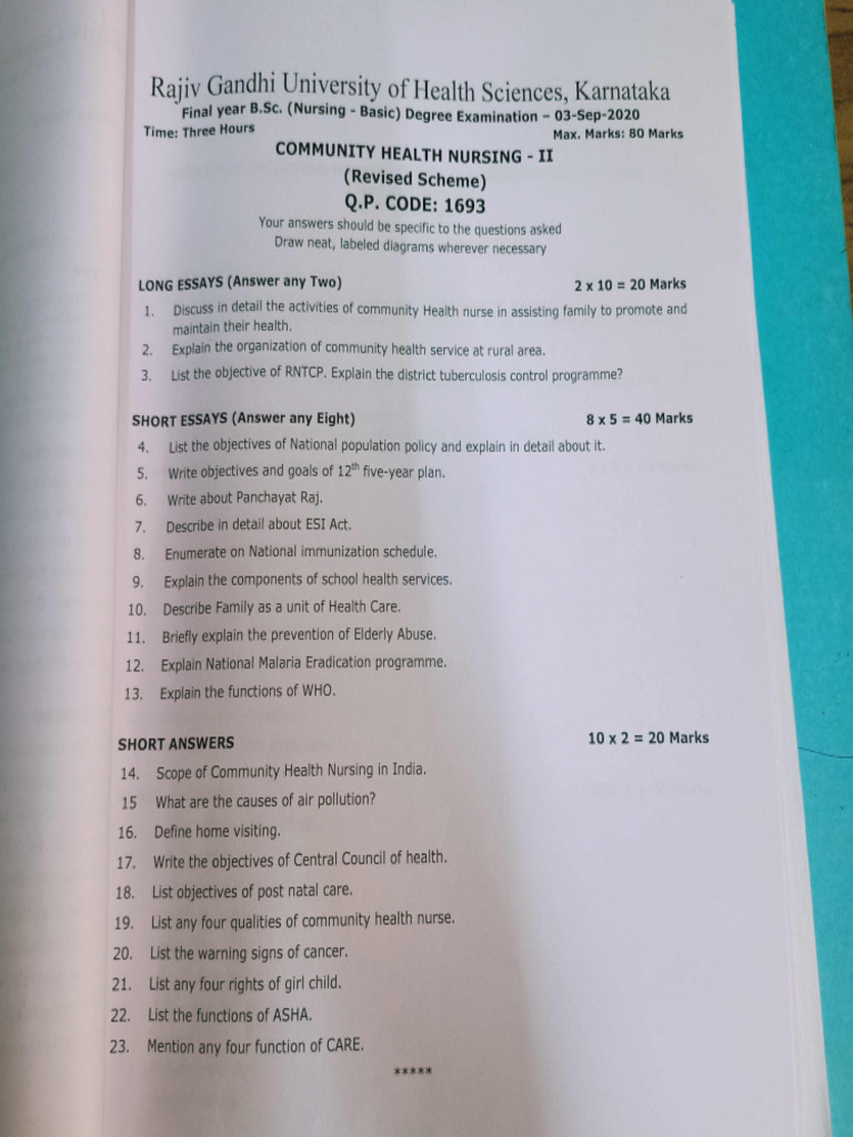 Community Quations Papers | PDF