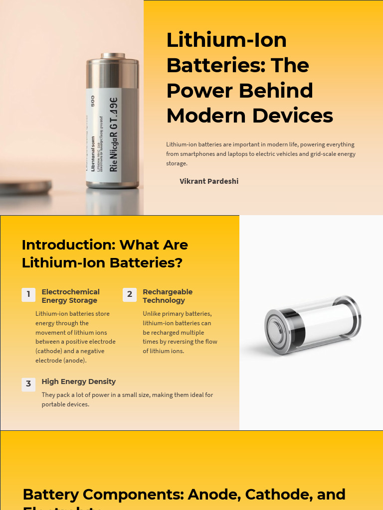 Lithium-Ion Batteries: Powering Modern Life | PDF | Lithium Ion Battery ...