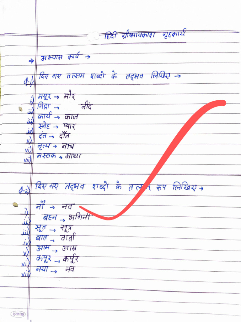 Edited Hindi Holiday Homework Pdf