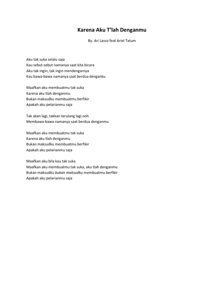 Lirik Lagu Pdf