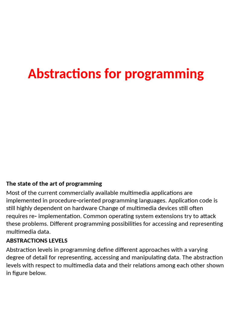 Abstractions For Programming | PDF | Class (Computer Programming ...