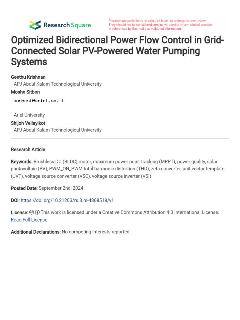 Optimized Bidirectional Power Flow Control in Grid | PDF | Power ...