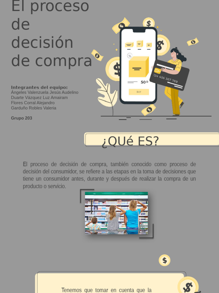 Proceso de Decisión de Compra Presentación | PDF | Los consumidores ...