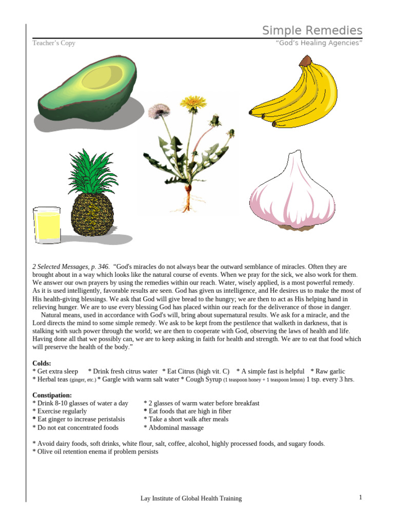 1 Month Simple Remedies Teacher | PDF | Garlic | Dermatitis