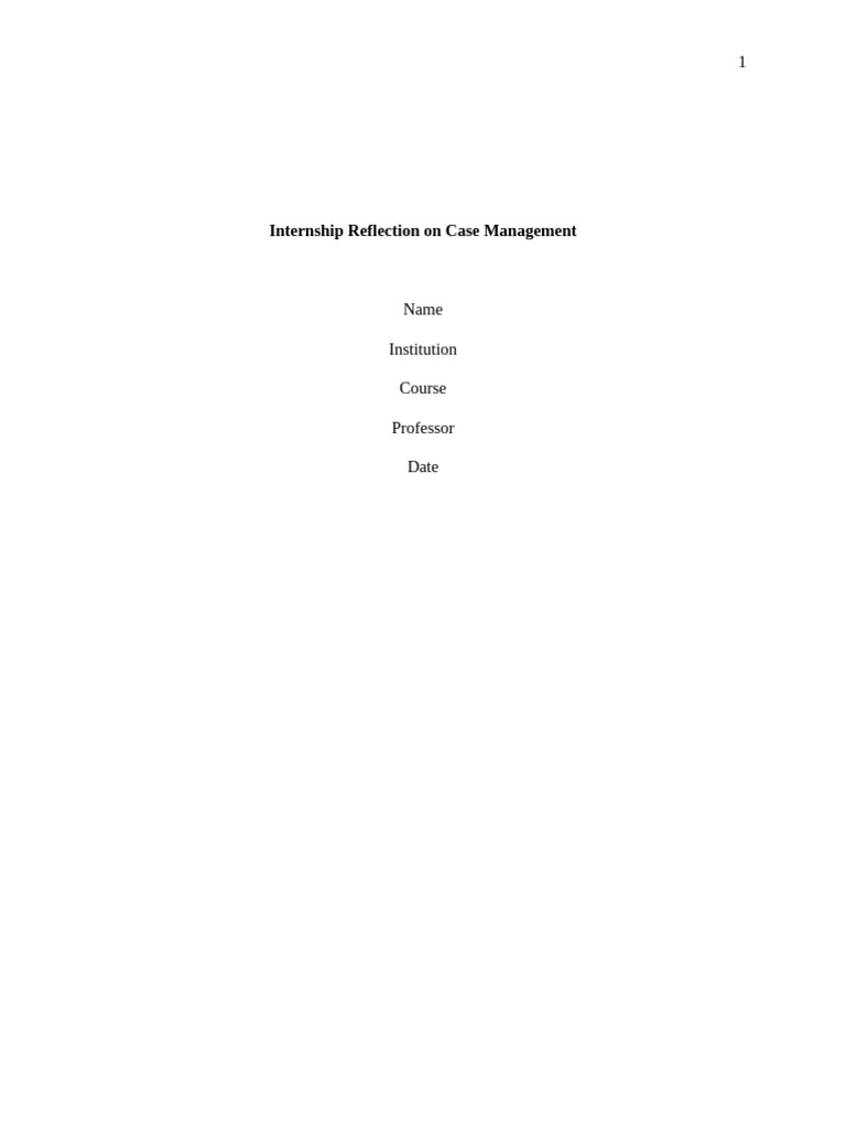 Case Management Internship Insights | PDF | Learning | Psychology