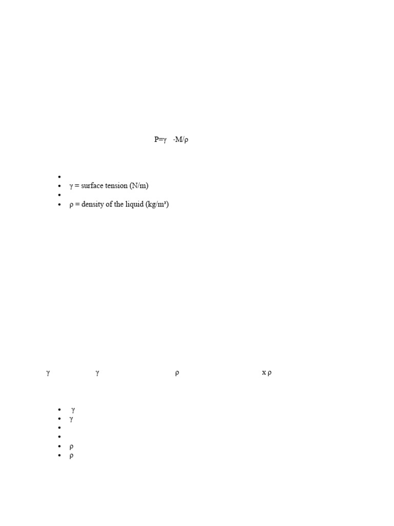 Parachor and Surface Tension Methods | PDF | Surface Tension | Mole (Unit)
