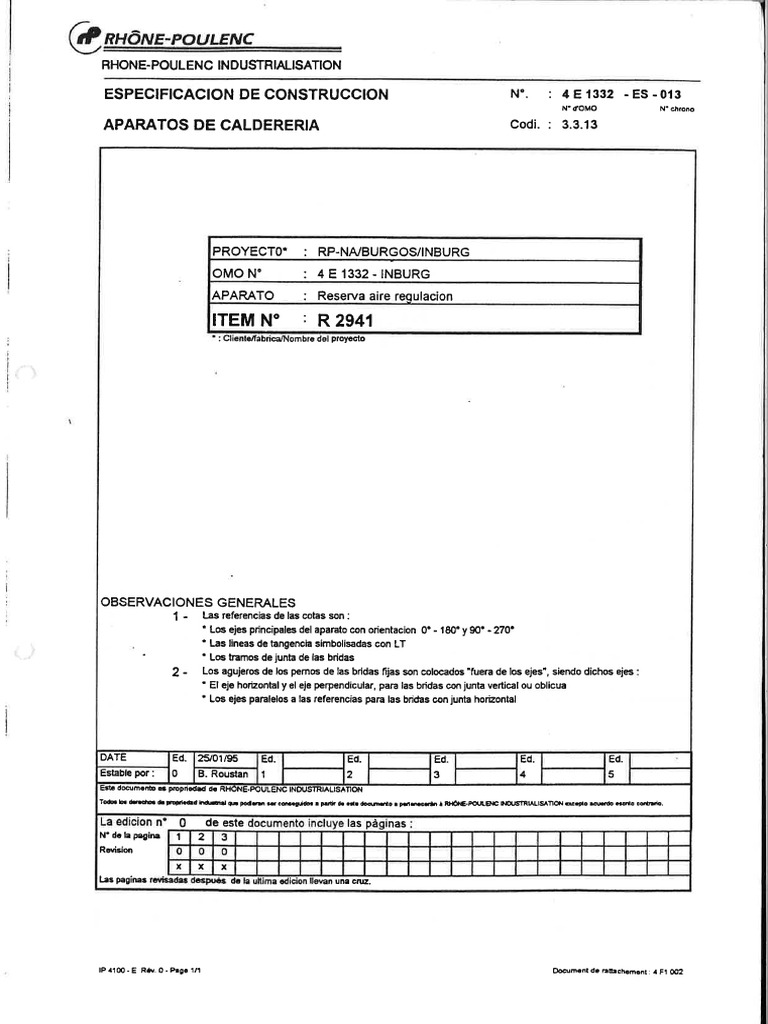 Especificacion de Construccion R-2941 | PDF