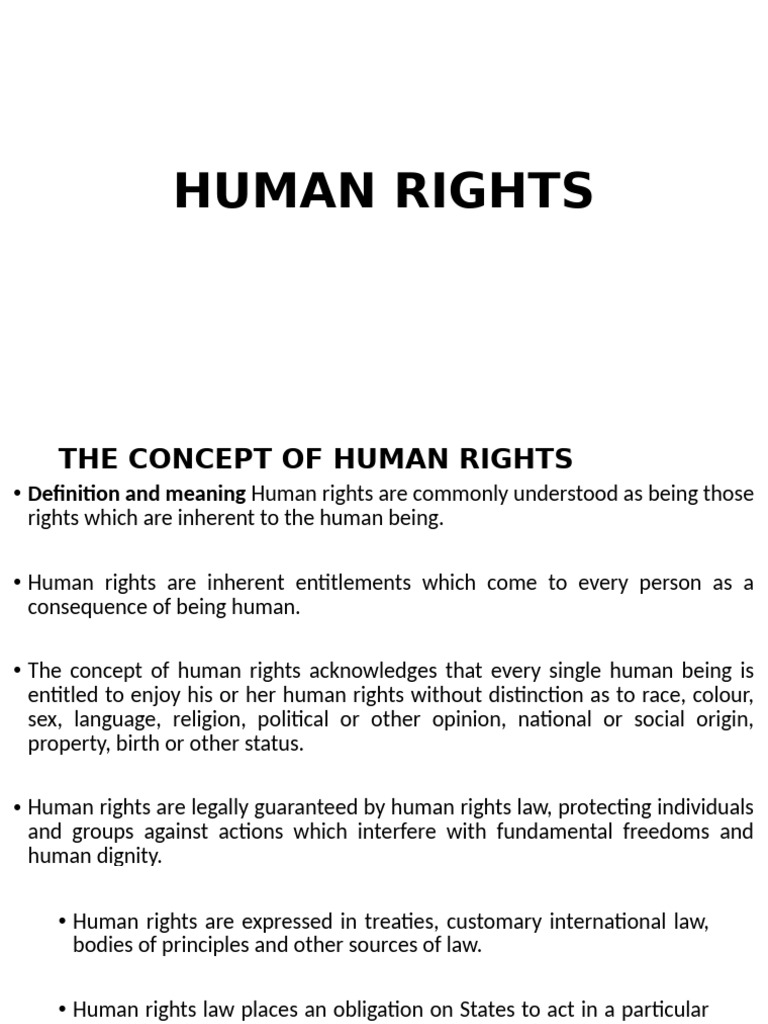 Meaning of Human Rights | PDF | Human Rights | Rights