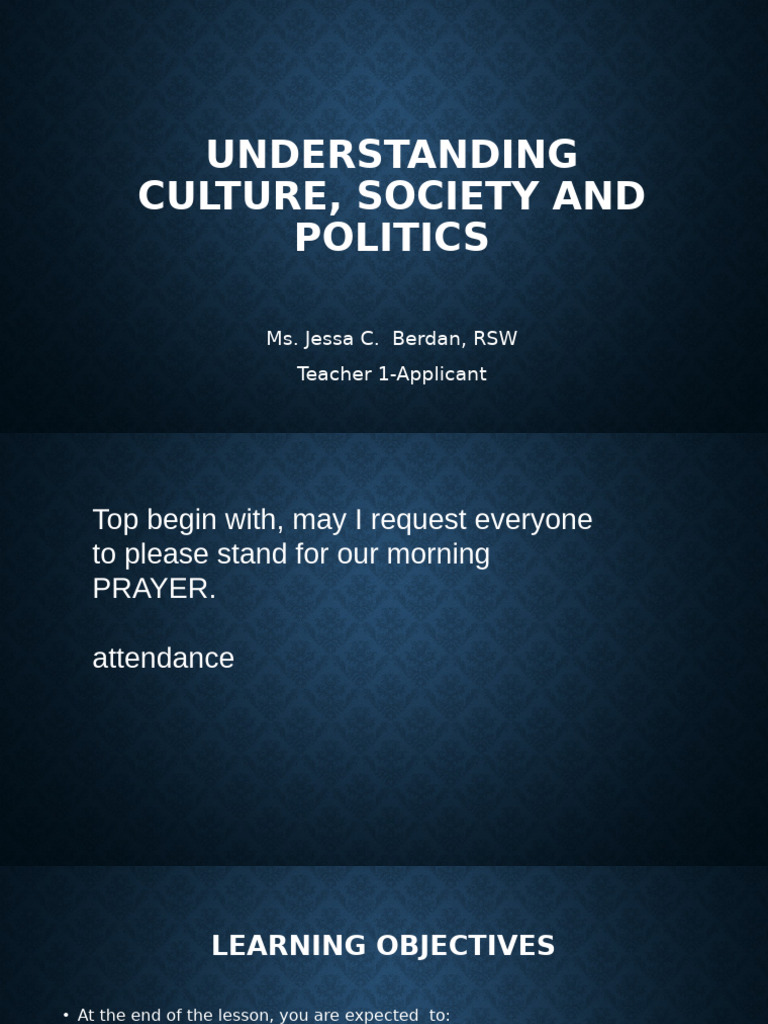 Culture and Society: Key Concepts Explained | PDF | Society | Traditions