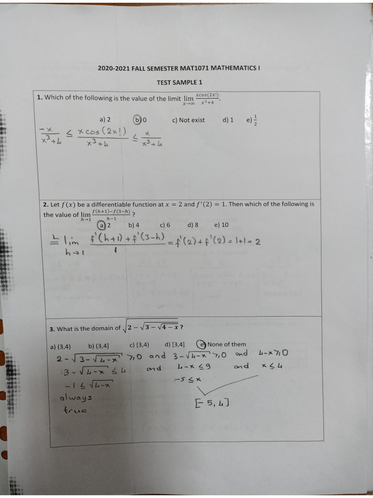 Test Sample Ans | PDF
